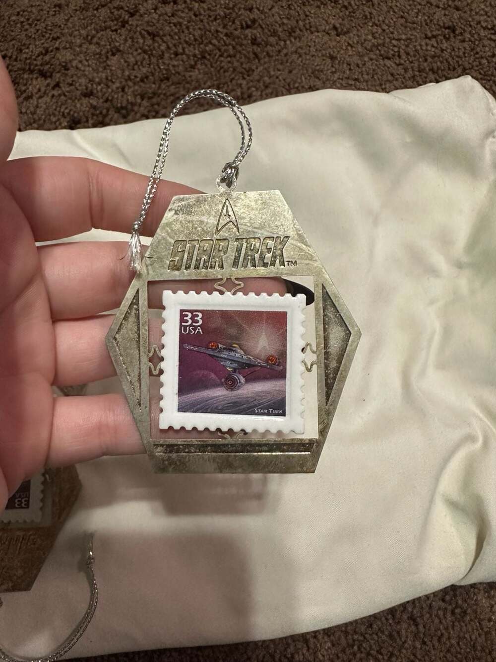 Hallmark Star Trek USS Enterprise 1999 Stamp Ornament
